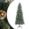 vidaXL Kunstigt juletr&aelig; Gr&oslash;n 240 cm PVC, plastik og st&aring;l
