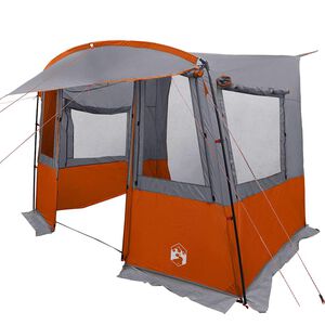 vidaXL Tailgate Telt til Campingvogn Gr&aring; og orange 352 x 250 x 240 cm