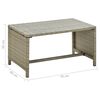 vidaXL sofabord 70x40x38 cm polyrattan beige