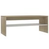 vidaXL sofabord 100x40x40 cm konstrueret tr&aelig; hvid og sonoma-eg
