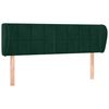 vidaXL sengegavl med kanter 147x23x78/88 cm fl&oslash;jl m&oslash;rkegr&oslash;n