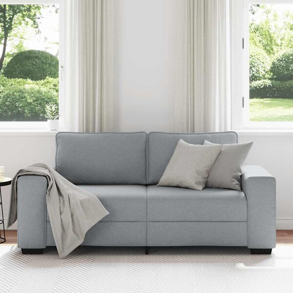 vidaXL 2-personers sofa 180x77x82 cm stof lysegr&aring;