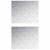 vidaXL Trappe Tread 2 stk. 60 x 50 cm S&oslash;lv Aluminium Rektangul&aelig;r