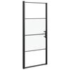 vidaXL brused&oslash;r 91x195 cm halvmatteret h&aelig;rdet glas sort