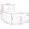 vidaXL kontinentalseng med madras 160x200 cm stof cremefarvet