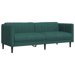 vidaXL 3-personers sofa stof m&oslash;rkegr&oslash;n