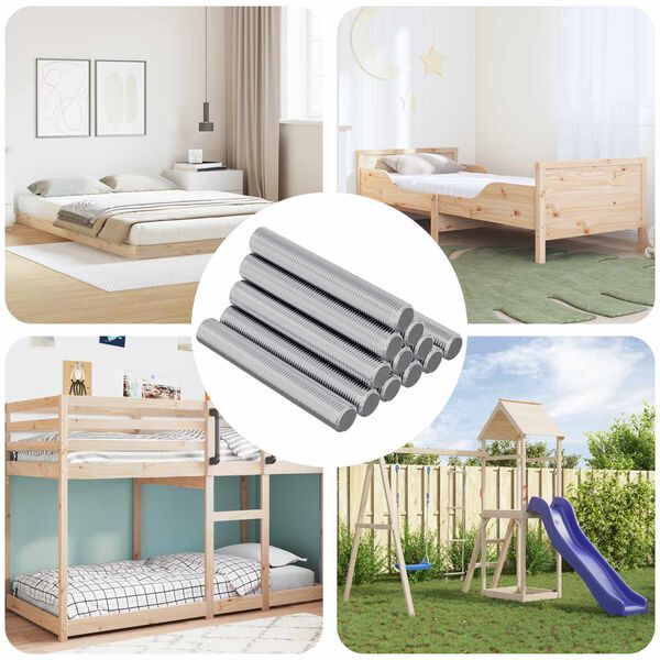 vidaXL Gevind Stang 1000 pcs S&oslash;lv St&aring;l