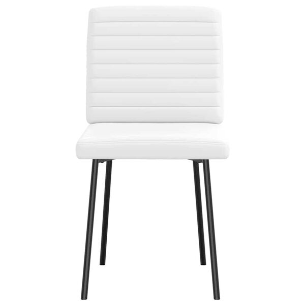 vidaXL spisebordsstole 2 stk. kunstlæder hvid