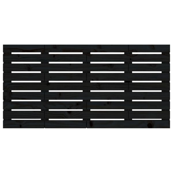 vidaXL sengegavl 146x3x63 cm massivt fyrretr&aelig; sort