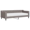 vidaXL daybed med madras 80x200 cm stof gr&aring;brun