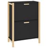 vidaXL skoreol 57,5x33x80 cm konstrueret tr&aelig; sort