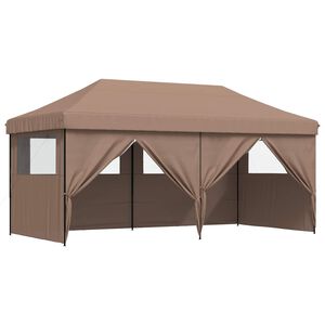 vidaXL Party Tent Brun 292 x 580 x 315 cm Oxford stof