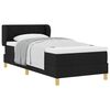 vidaXL Box spring seng med hovedg&aelig;rde Sort 90 x 200 cm Stof