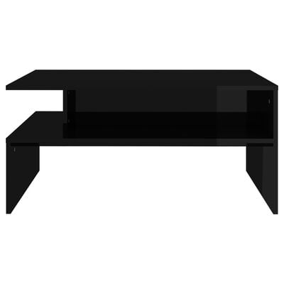 vidaXL sofabord 90x60x42,5 cm konstrueret træ sort højglans