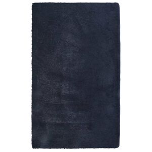 vidaXL shaggy gulvt&aelig;ppe NAVARRA 60x100 cm h&oslash;je luv polyester marinebl&aring;