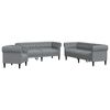 vidaXL Stue Sofa 3 stk. Lysegr&aring; Stof