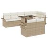 vidaXL Havesofa S&aelig;t 9 stk. Beige Poly rattan