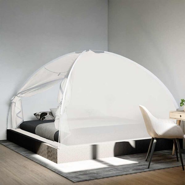 vidaXL myggenet med d&oslash;re 200x200x135 cm tr&aring;dnet hvid