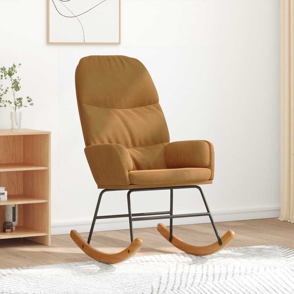 vidaXL gyngestol fl&oslash;jl brun