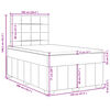vidaXL kontinentalseng med madras 120x200 cm stof cremefarvet