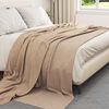 vidaXL Kastet&aelig;pper 6 pcs Camel 270 x 240 cm Fleece