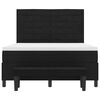 vidaXL Box spring seng med madras Sort 160 x 200 cm Stof