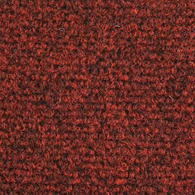 vidaXL selvklæbende trappemåtter 10 stk. 65x21x4 cm tuftet rød