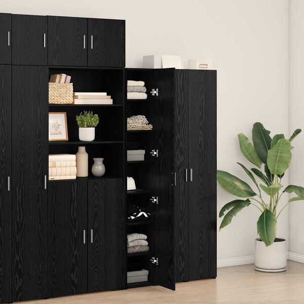 vidaXL Highboard 2 pcs Sort eg 30 x 42,5 x 185 cm