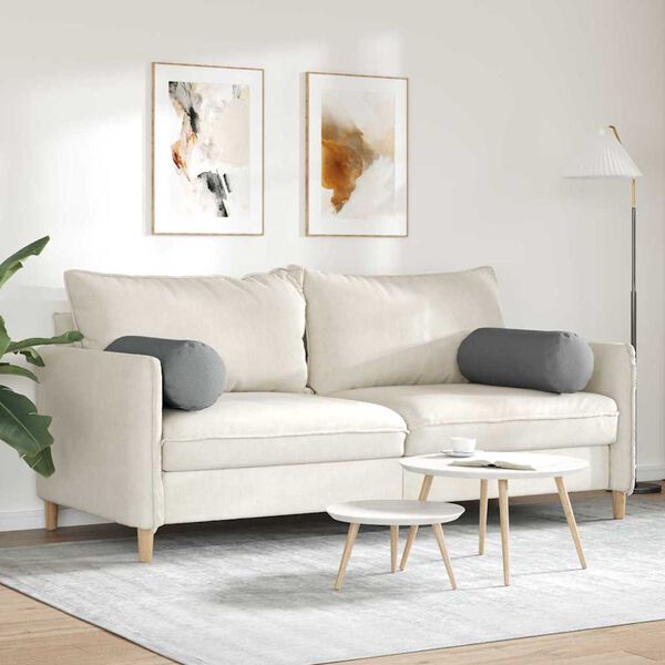 vidaXL Bolsterpuder 2 pcs Mørkegrå Ø 25 x 70 cm Stof