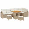 vidaXL Havesofa S&aelig;t 9 pcs Beige polyrattan
