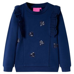 vidaXL Sweatshirt til b&oslash;rn str. 104 marinebl&aring;