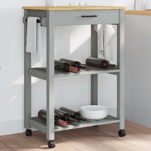 vidaXL k&oslash;kkenvogn MONZA 60x40x88,5 cm massivt fyrretr&aelig;