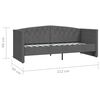 vidaXL daybed med madras og USB 90x200 cm fl&oslash;jl m&oslash;rkegr&aring;