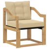 vidaXL Udend&oslash;rs sofa Massivt Akacietr&aelig; Hvid og beige