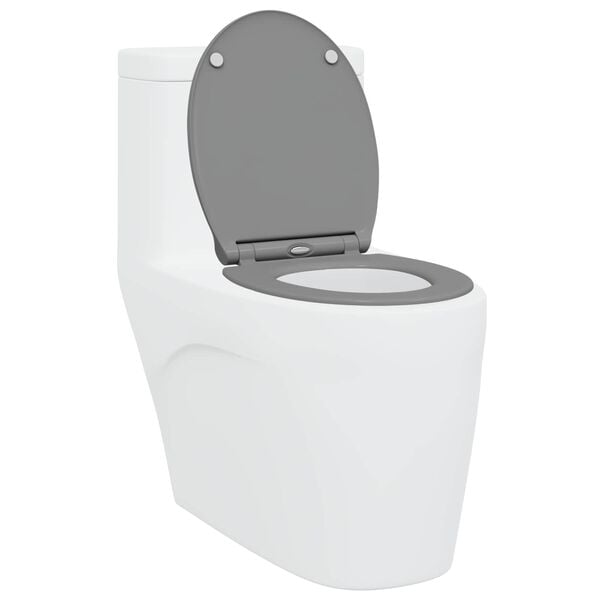 vidaXL Toilet s&aelig;de Gr&aring; 45,5 x 37,5 x 3,8 cm Duroplast