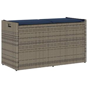 vidaXL udend&oslash;rs opbevaringsb&aelig;nk med hynde 100 cm polyrattan gr&aring;