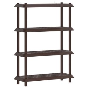 vidaXL Reol 4 niveauer 100 x 40 x 136,5 cm PP Brun