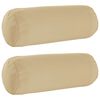 vidaXL Pudebetr&aelig;k 2 pcs HEERLEN Beige &Oslash; 15 x 40 cm Polyester