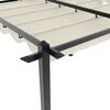 vidaXL pavillon med sammenrulleligt tag 3x6 m aluminium cremefarvet