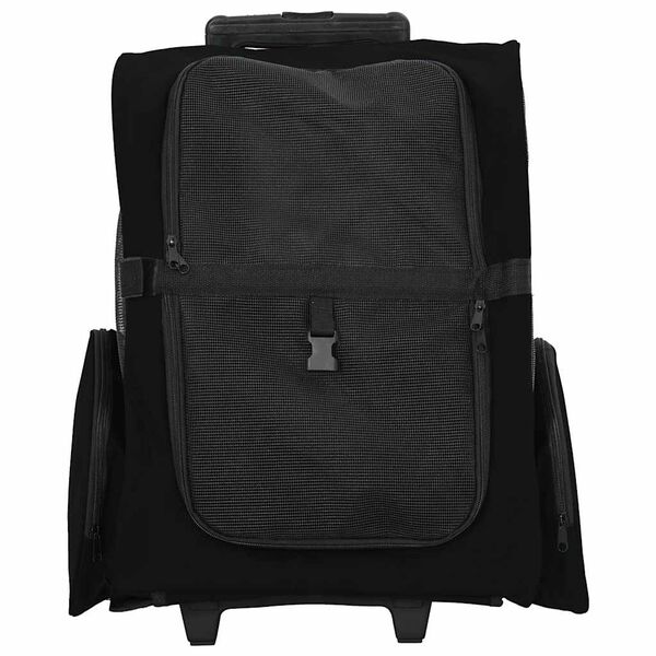 vidaXL k&aelig;ledyrsvogn 3-i-1 design sort 48x32x(57-106) cm oxfordstof