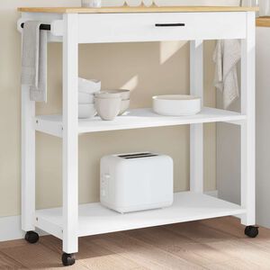 vidaXL k&oslash;kkenvogn MONZA 84x40x88,5 cm massivt fyrretr&aelig;