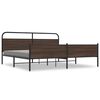 vidaXL sengeramme uden madras 200x200 cm metal brun egetr&aelig;sfarve