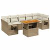 vidaXL sofas&aelig;t til haven 8 dele med hynder polyrattan beige