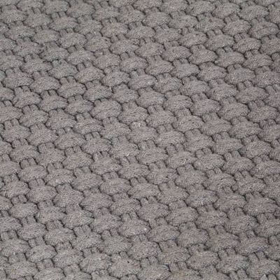 vidaXL gulvtæppe 80x160 cm rektangulært bomuld grå