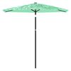 vidaXL haveparasol med st&aring;lstang 268x268x226 cm gr&oslash;n