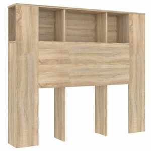 vidaXL sengegavl med opbevaring 120x18,5x102,5 cm sonoma-eg