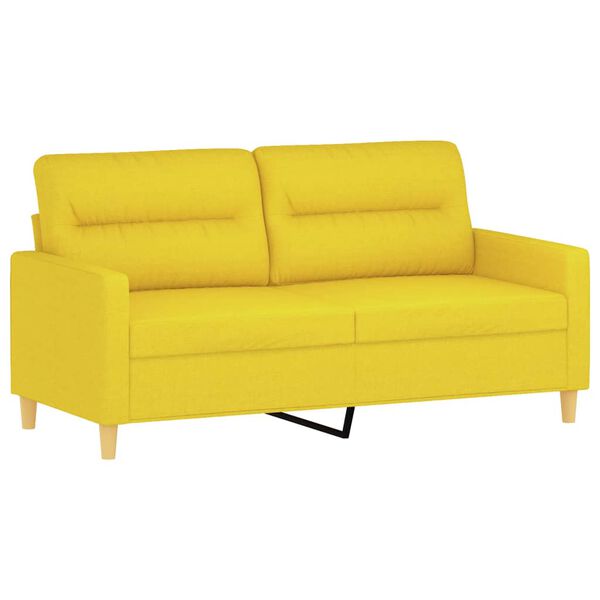 vidaXL 2-personers sofa 140 cm stof lysegul