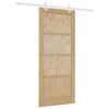 vidaXL Skyded&oslash;r Natur og hvid 86 x 198,5 cm Massivt fyrretr&aelig;
