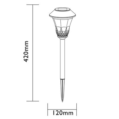 Luxform LED-havelampe Tropez 3 stk. soldrevet