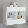 vidaXL v&aelig;gh&aelig;ngt tv-bord med LED-lys 78,5x30x60,5 cm hvid
